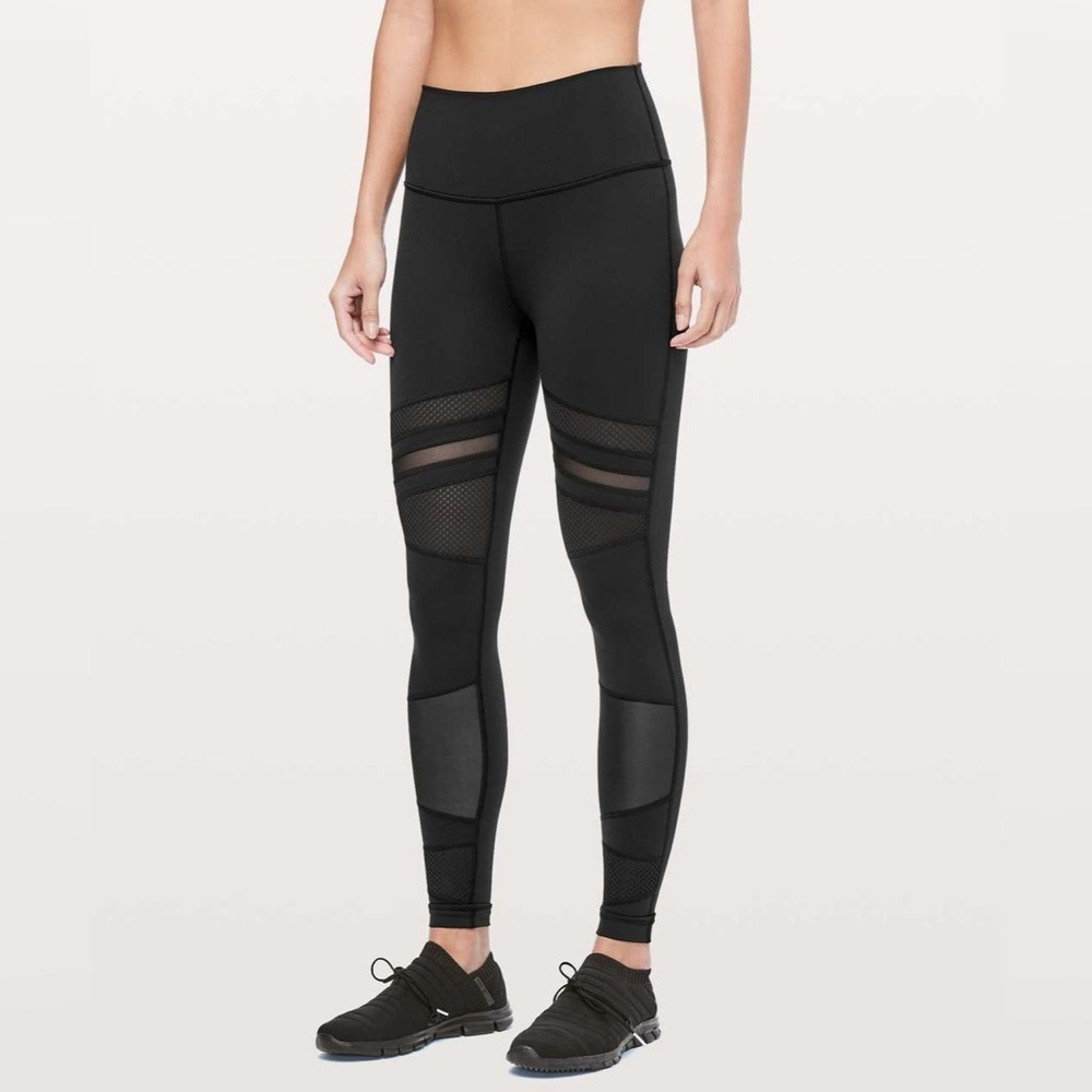 Lululemon | Wunder Under High-Rise Tight *Mix & Mesh 28" Size 4 in Black